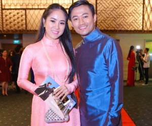 Quý Bình - Lê Phương thân thiết ở sự kiện thời trang