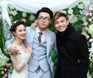 Hot boy Ứng Duy Kiên thổi nến sinh nhật trong ngày cưới