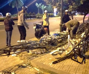 Dàn đèn trang trí Tết ở Nha Trang sập trong đêm
