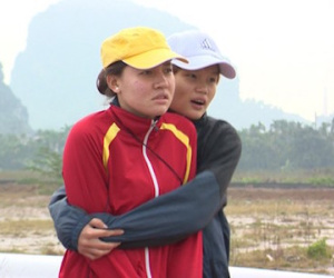 VĐV suýt ngất vì giá lạnh