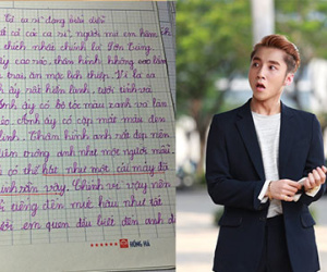 "Sơn Tùng cao khoảng một mét tám, mắt hơi to tròn xoe như hai hạt nhãn"