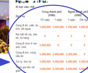 Thâm nhập đường dây cho thuê người yêu cao cấp