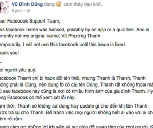 Vì sao các hot Facebook đột nhiên bị đổi tên thành “Vũ Đình Dũng”?