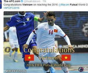 FIFA chúc mừng ĐT futsal Việt Nam giành vé World Cup