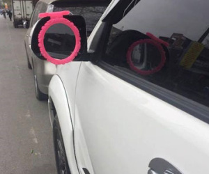 Ôtô tiền tỷ lắp gương trang điểm phản đối nạn vặt trộm phụ tùng