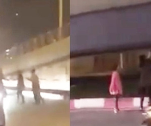 Con gái nhỏ gào khóc ngăn bố đánh nhau sau va chạm giao thông ở Hà Nội