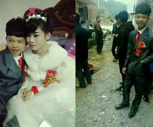 Xôn xao về đám cưới của cặp vợ chồng "mặt búng ra sữa"