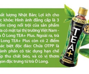 Yêu cầu giải trình về chất OTPP được quảng cáo trong trà Ô Long TEA+ Plus
