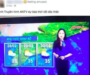 Bản tin dự báo thời tiết cho ngày... 30/2 trên kênh ANTV gây bão mạng xã hội
