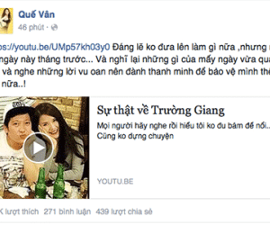 Clip: Quế Vân công khai đoạn ghi âm, khẳng định chuyện tình cảm với Trường Giang là thật