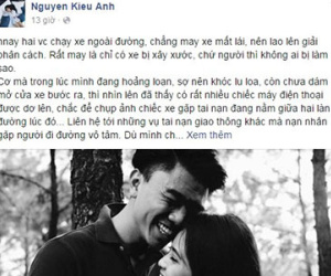 Người đi đường vô tâm khi ca nương Kiều Anh bị tai nạn