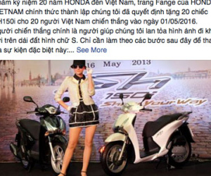 Lừa đảo trúng xe SH, Vespa trên Facebook