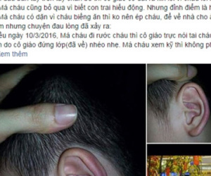 Ăn chậm, bé 4 tuổi bị cô giáo mầm mon nhéo tím tai, quăng ra sàn