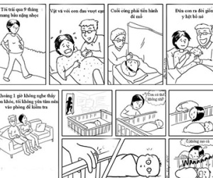 Bộ tranh nói đúng tâm lý các bà mẹ lần đầu có con
