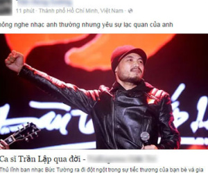 Dân mạng đau buồn trước sự ra đi của Trần Lập