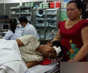 Ông Huỳnh Văn Nén bị dập não thái dương bên trái
