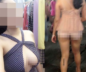 Thiếu nữ cởi áo khoe ngực khủng giữa đường phố: Đừng cởi nữa!