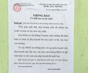 “Phụ huynh trộm rau, HS bị đuổi học” là do… văn thư