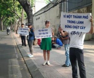 TP.HCM: Dân phản đối chặt cây trăm tuổi để làm tàu điện ngầm