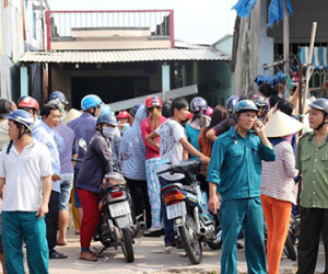 Thi thể cô gái cắm đầu vào xô nước, nghi bị cướp sát hại