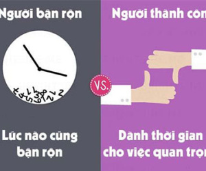 Chùm ảnh: Sự khác biệt giữa người bận rộn và người thành công