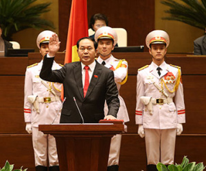 Tổng thống Putin gửi điện chúc mừng Chủ tịch nước Trần Đại Quang