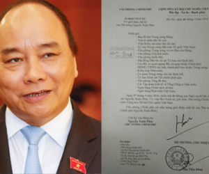 Giới thiệu chữ ký của Thủ tướng và 3 phó thủ tướng