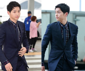 Song Joong Ki "đẹp như tranh" gây náo loạn tại sân bay