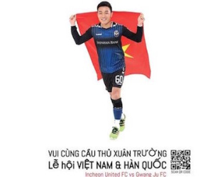Lương Xuân Trường “đắt show” quảng cáo ở Hàn Quốc