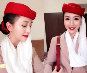 Nữ tiếp viên hàng không Việt Nam ở Dubai gây sốt vì quá xinh