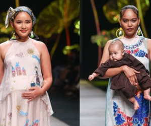 Như Thảo vác bầu 4 tháng, Thu Hằng bế con lên sàn diễn