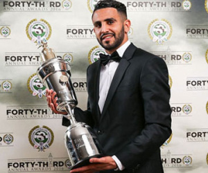 Riyad Mahrez giành danh hiệu Cầu thủ hay nhất năm của PFA