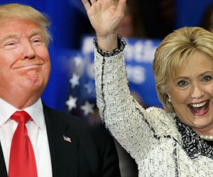 Bà Clinton, ông Trump đứng trước chiến thắng lớn ở 5 bang