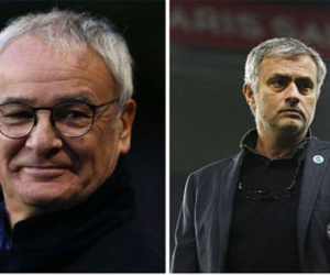 Mourinho chúc mừng Ranieri