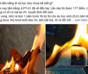 Tranh luận nóng vụ thanh niên đốt bằng du học