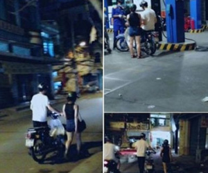 Tranh cãi nảy lửa chuyện cặp đôi "xuống xe dắt bộ" tìm cây xăng