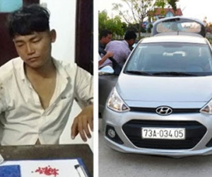 Cảnh sát phá kính bắt kẻ giết người cố thủ trong ôtô
