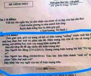 Ngán ngẩm trào lưu "Hậu duệ mặt trời", "Vợ người ta" vào đề thi