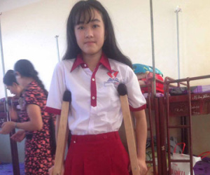 Cuộc sống mới đầy tươi sáng đang chờ đón nữ sinh bị cưa chân