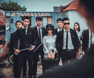Teen Quảng Bình chụp kỷ yếu phiên bản "ông trùm"