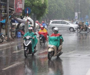Không khí lạnh gây mưa to khắp Bắc Bộ