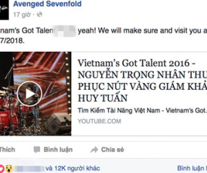 Nhóm Rock đình đám thế giới hứa đến Việt Nam vì Trọng Nhân