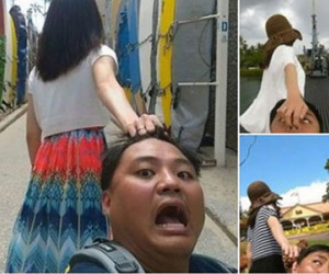 Cười đau ruột với ảnh "Theo em đi khắp thế gian" siêu độc