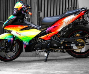 Exciter 150 sơn dàn áo màu lạp thể của siêu xe Lamborghini