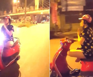 Hành động khó hiểu của cô gái ở giữa phố Hà Nội