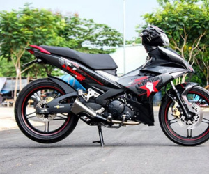 Exciter 150 màu xám nam tính của biker Phú Yên