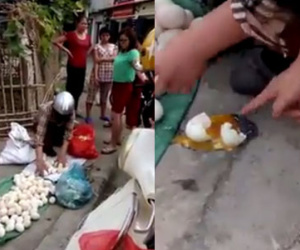 Xôn xao clip trứng giả làm từ cao su xuất hiện tại Hà Nội