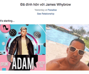 Sốc: Adam Lâm công khai đính hôn với bạn trai đồng giới
