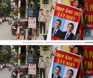 Báo ngoại nhầm ảnh quảng cáo thành "poster chào đón Obama" tại Việt Nam