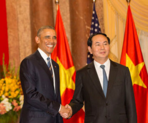 Chủ tịch nước Trần Đại Quang bắt đầu hội đàm với Tổng thống Obama